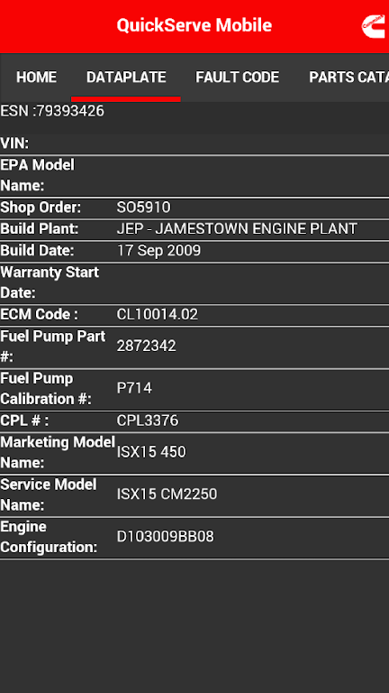 Cummins QuickServe Mobile Скриншот 3