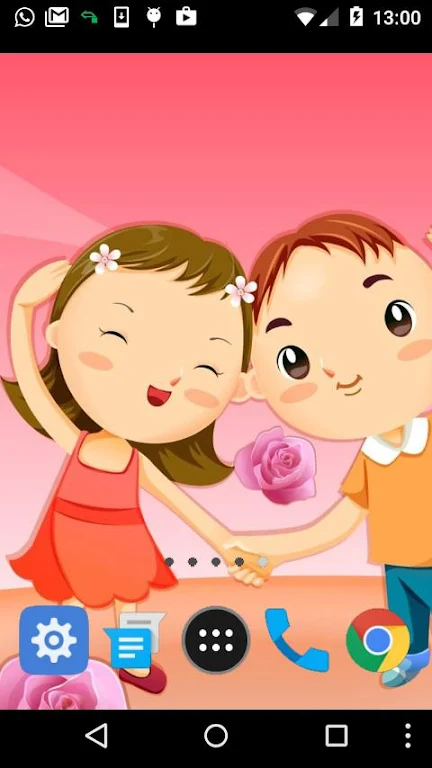 cartoon love wallpaper Captura de pantalla 2