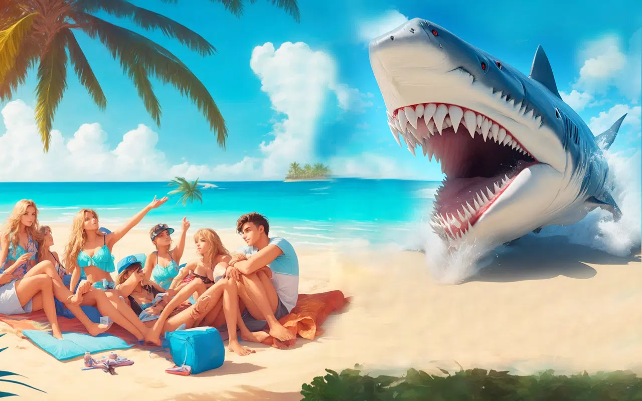 Angry Shark Attack Shark Game Скриншот 2