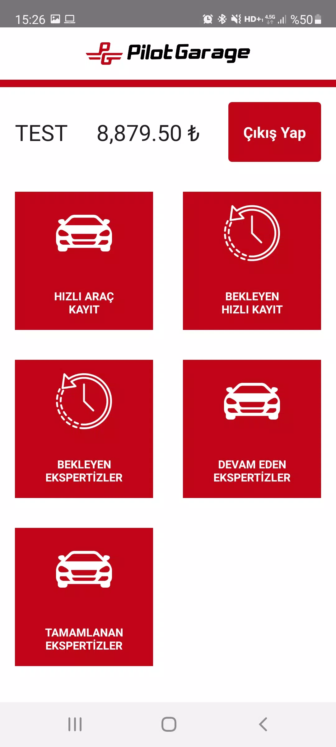 Pilotgarage Usta Uygulaması स्क्रीनशॉट 1