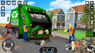 Trash Truck Games Simulator 3D スクリーンショット 1