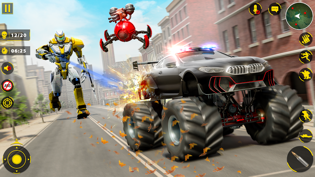 US Robot car transform battle Screenshot 1