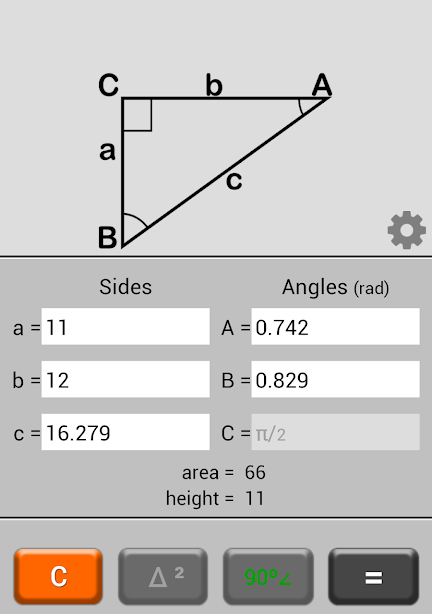 Triangle Calculator Captura de pantalla 2