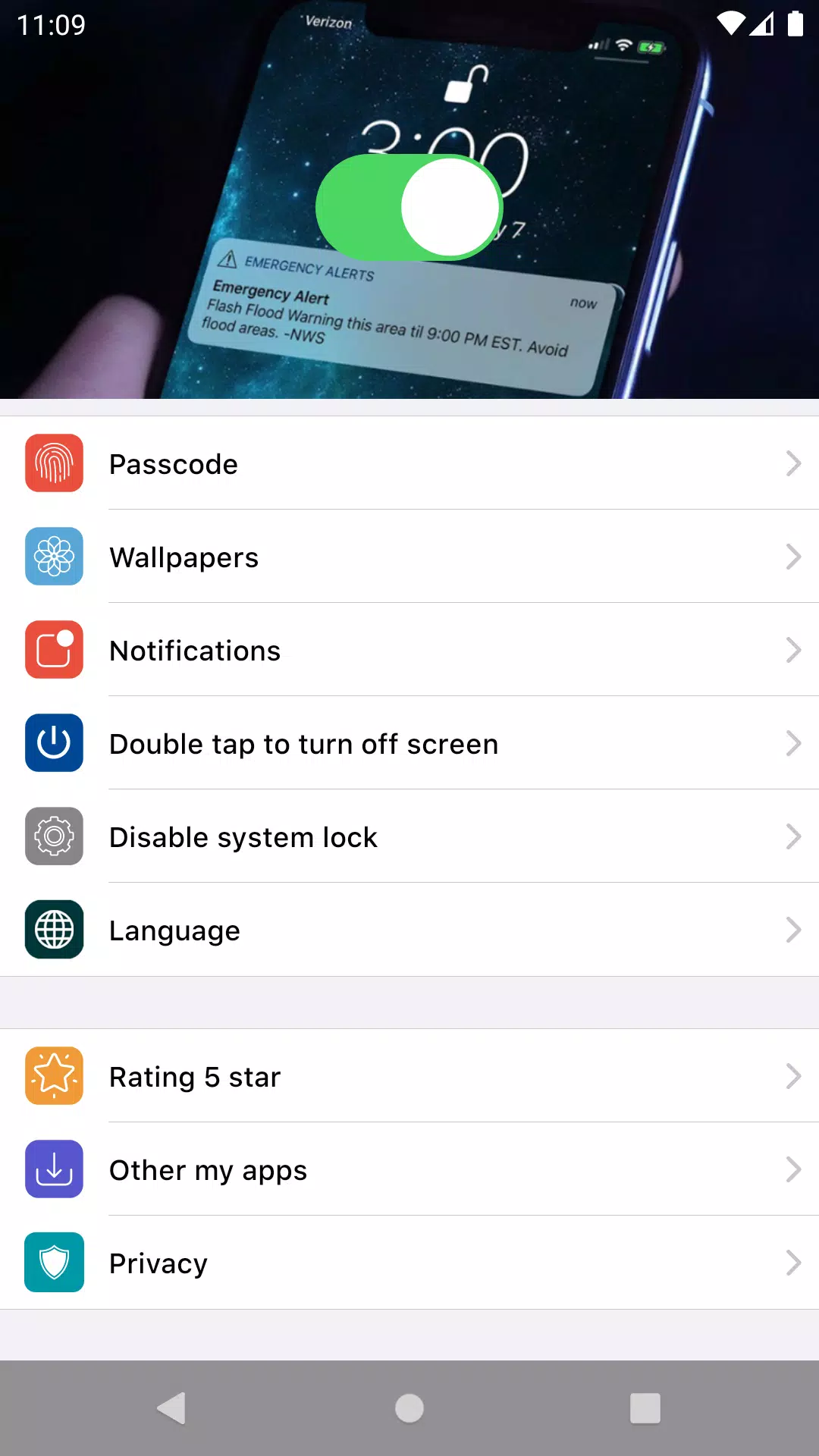 Lock Screen OS Screenshot 1