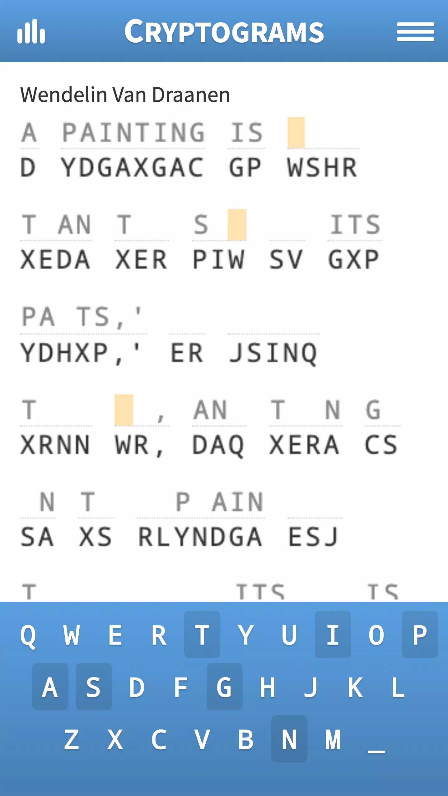 Cryptogram · Puzzle Quotes 스크린샷 1