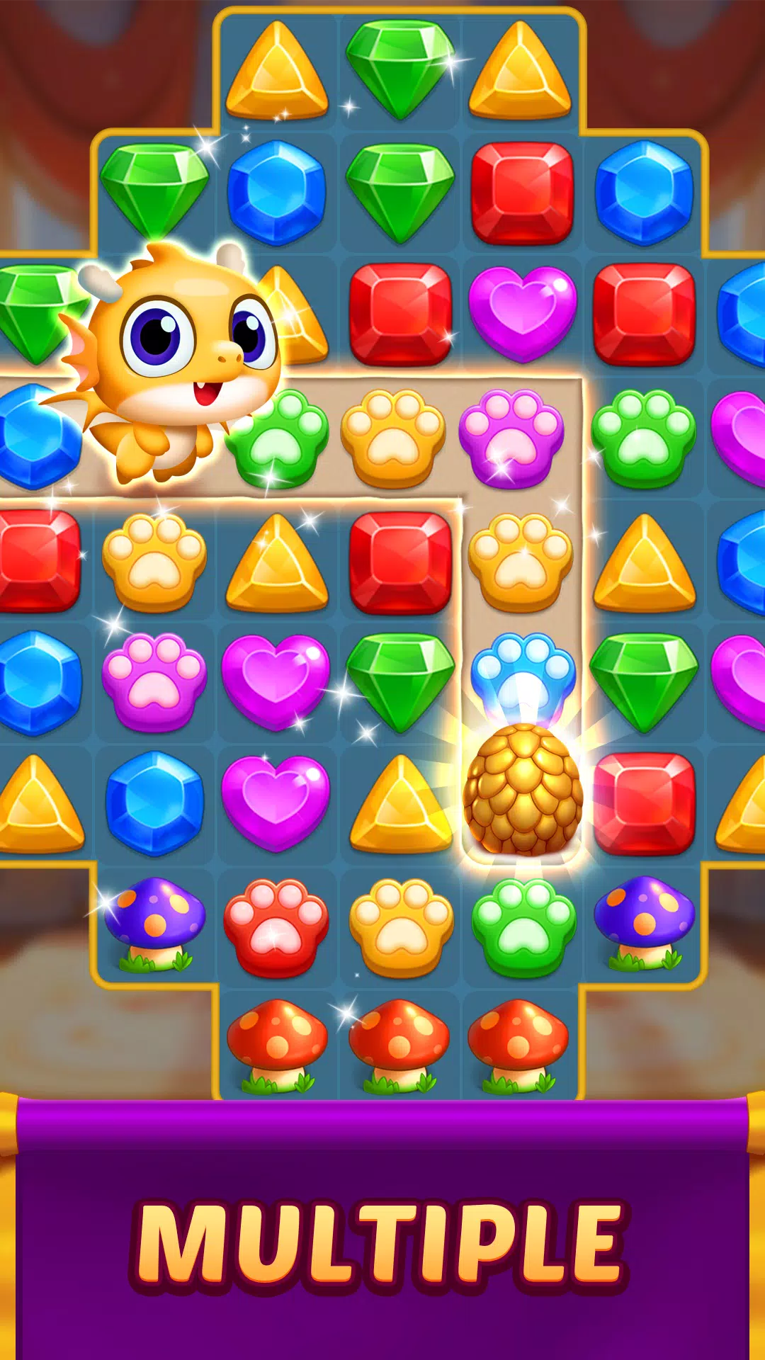 Jewel Match Dragon - No Wifi Captura de pantalla 4