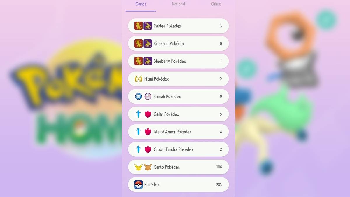 Pokémon Home gameplay showing Shiny Keldeo & Shiny Meltan in the Pokedex