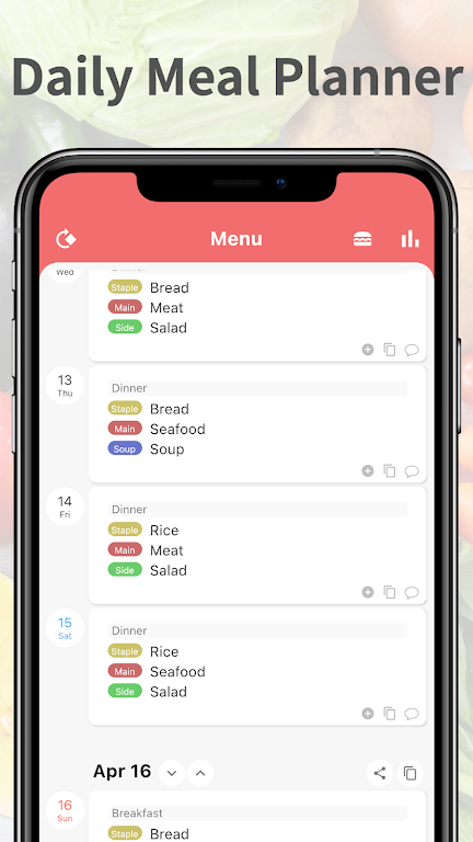 Daily Meal Planner Screenshot 3