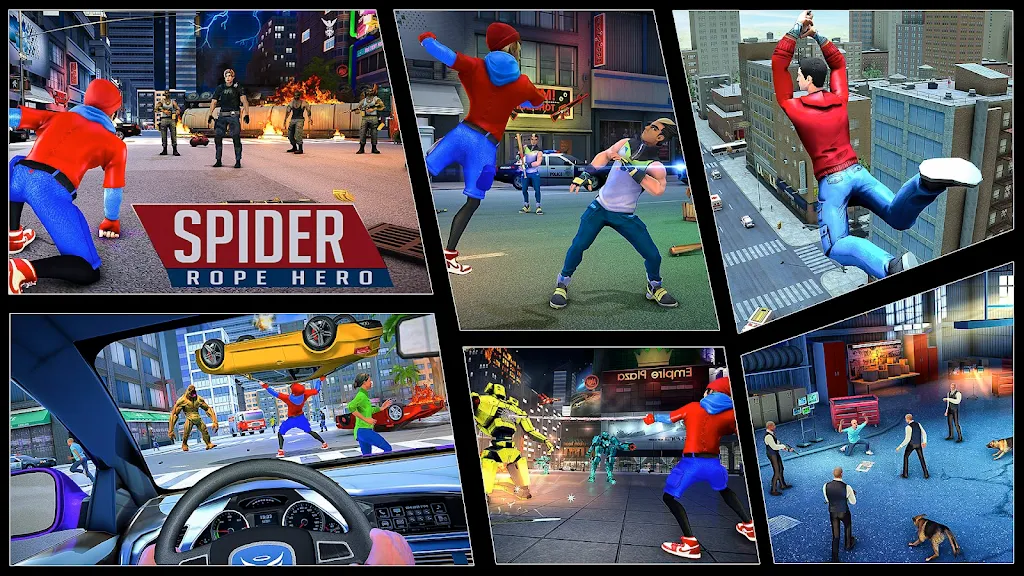 Flying Spider Fight Hero Games स्क्रीनशॉट 1