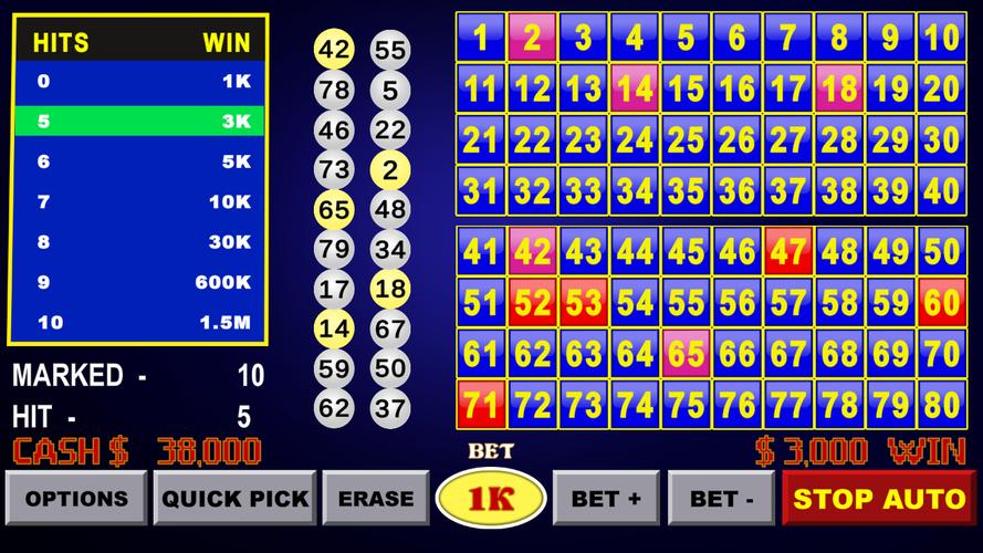 Keno Classic Fun 스크린샷 1