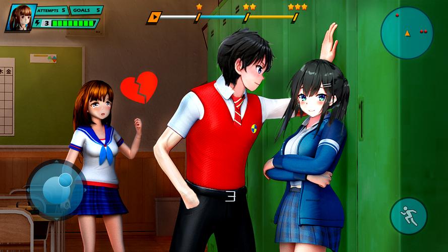School Love Life: Anime Games Captura de tela 4