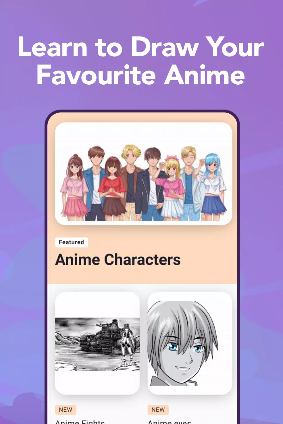 Learn to Draw Anime by Steps Скриншот 1