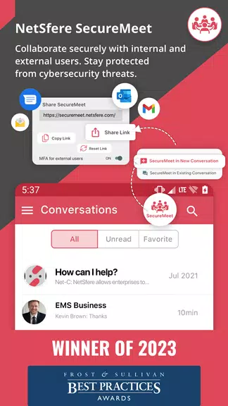 NetSfere Secure Messaging スクリーンショット 1