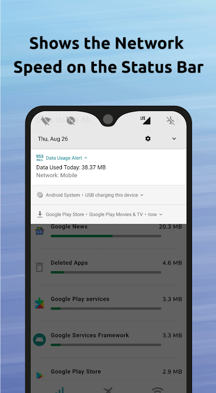 Data Usage Alert + Speed Meter Captura de tela 4