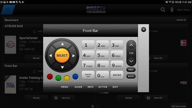 DIRECTV FOR BUSINESS Remote Screenshot 2