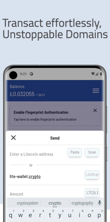 Litewallet Captura de tela 2