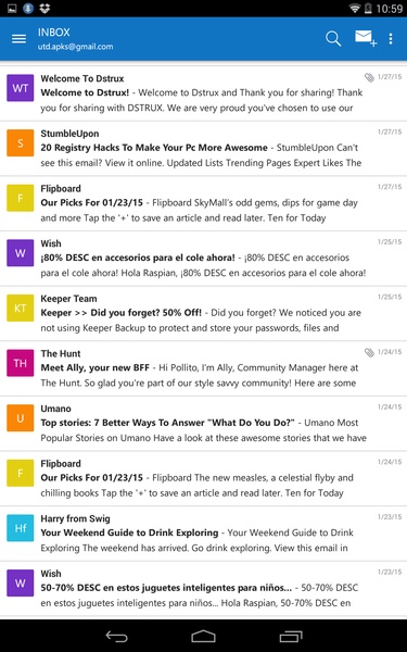 Microsoft Outlook Capture d’écran 4