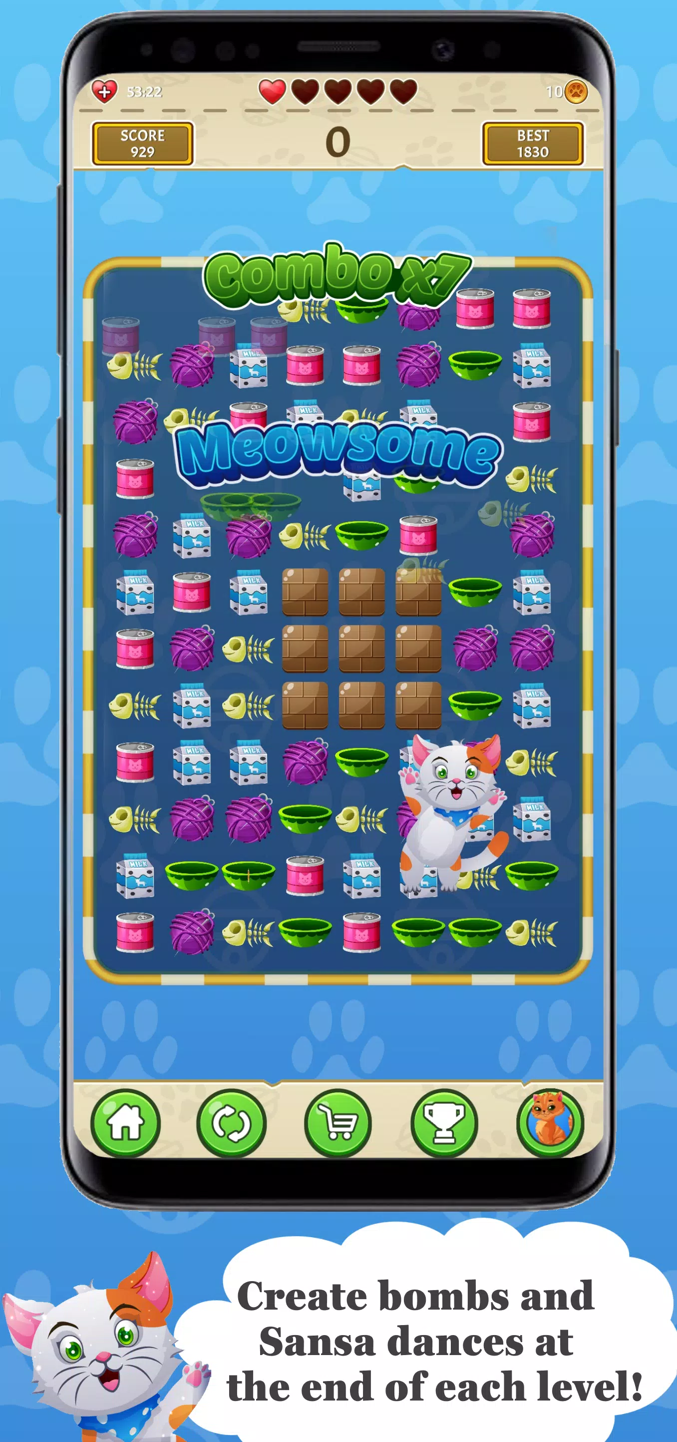 Sansa’s World - Match 3 - Cat Screenshot 4