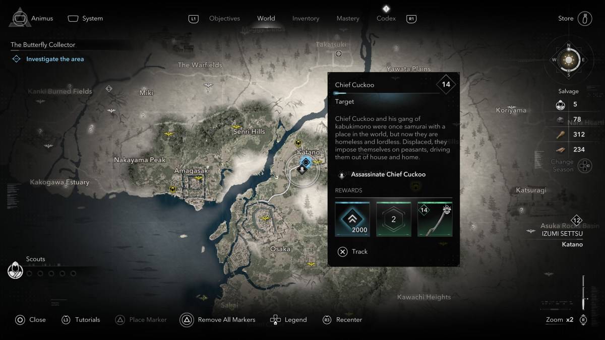 Cómo y dónde encontrar a todos los miembros de Kabukimono en Assassin's Creed Shadows Jefe Cuco