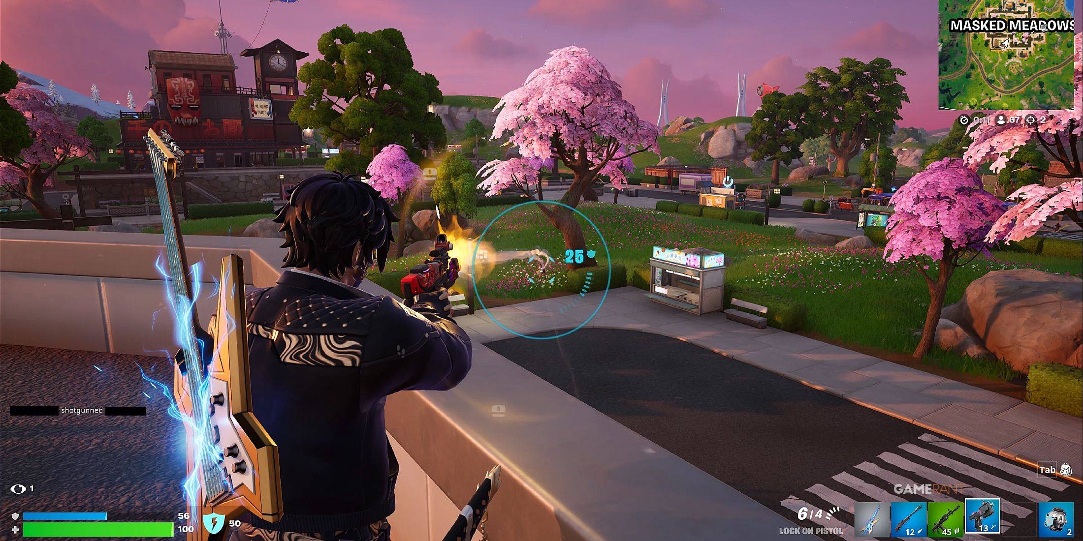 Fortnite में पिस्तौल पर लॉक का उपयोग करना