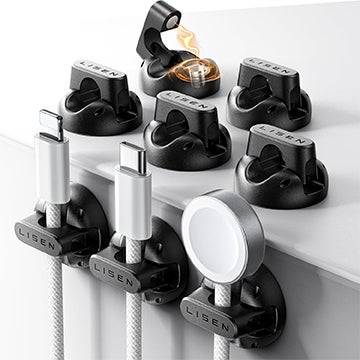 8パックの磁気ケーブルクリップ