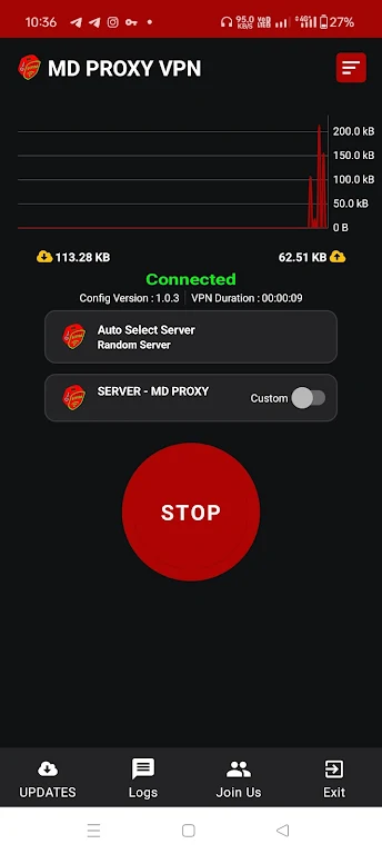 MD PROXY VPN スクリーンショット 2