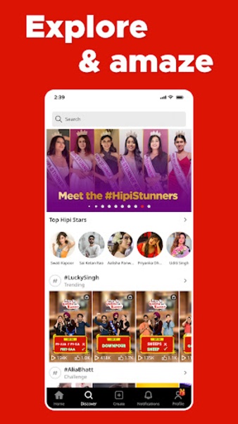 Hipi – भारतीय शॉर्ट वीडियो ऐप स्क्रीनशॉट 4