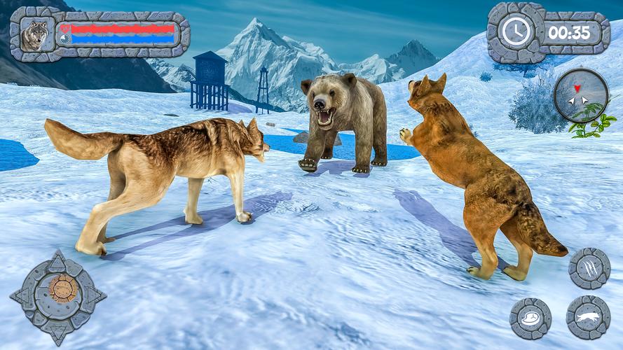 Arctic Wolf Family Simulator Captura de pantalla 1