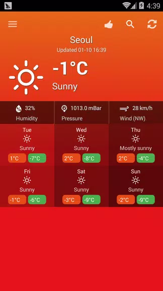 Weather South Korea應用截圖第1張