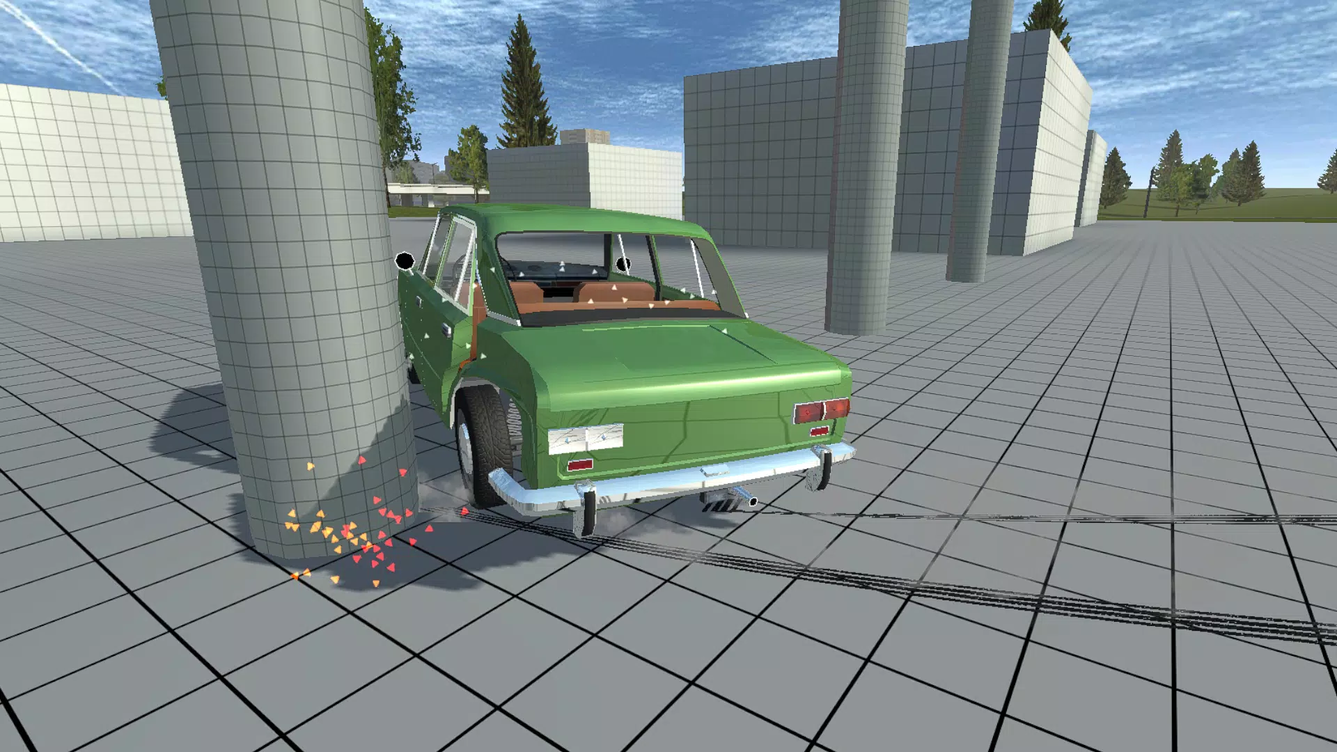 Simple Car Crash Physics Sim स्क्रीनशॉट 1