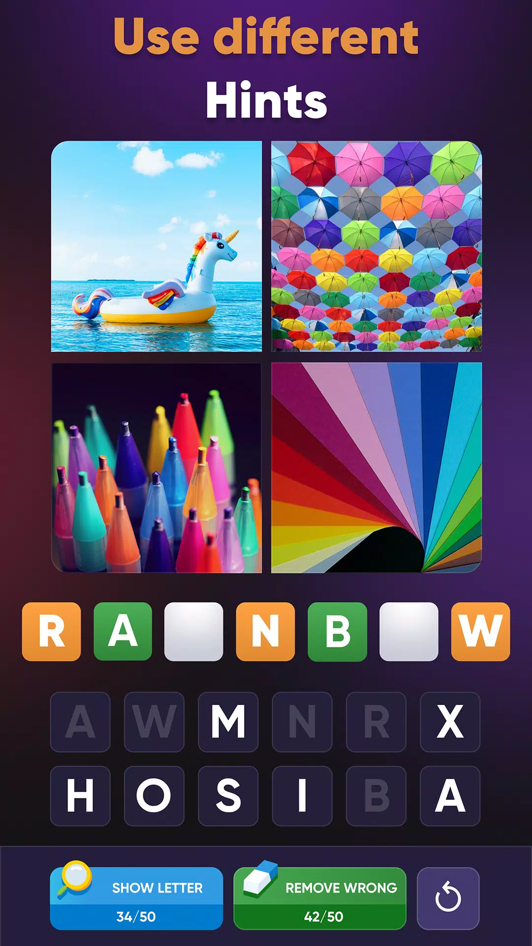 4 Pics Association Word Puzzle Captura de tela 2
