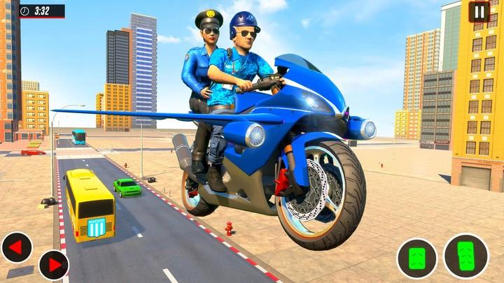 Flying Police Bike Games स्क्रीनशॉट 1