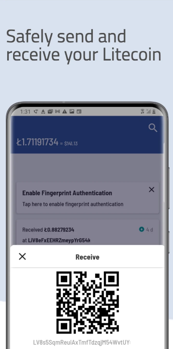 Litewallet Captura de tela 1