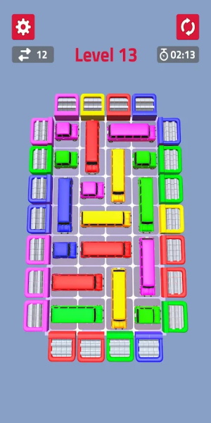 Color Cars Slide Puzzle Game Screenshot 1