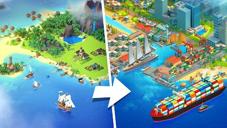 Sea Port: Cargo Boat Tycoon Скриншот 1