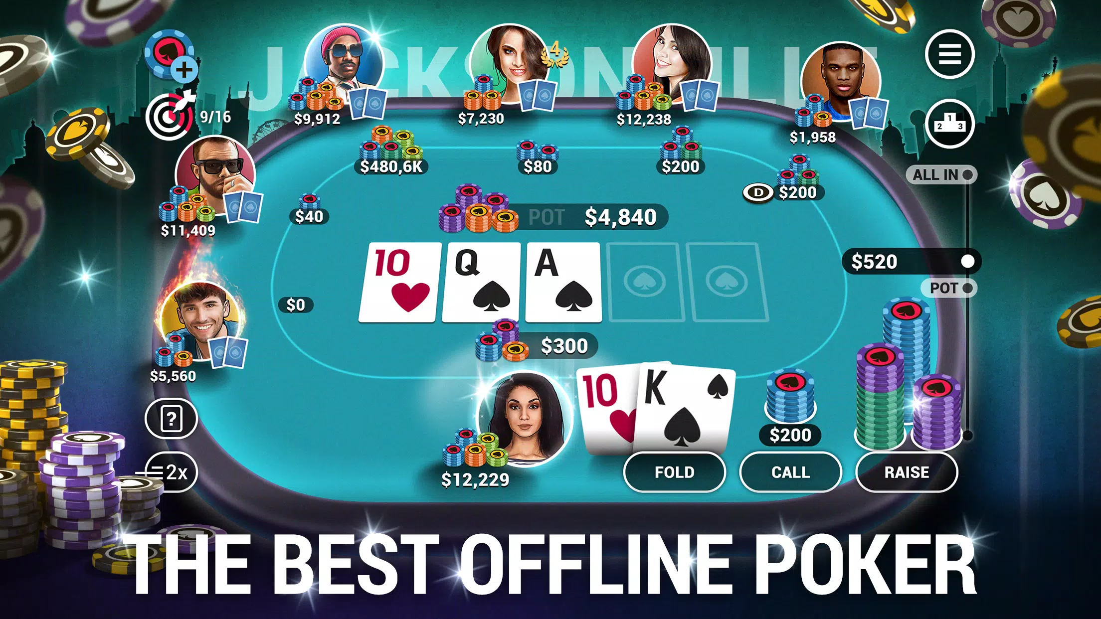 Poker World, Offline TX Holdem Screenshot 1