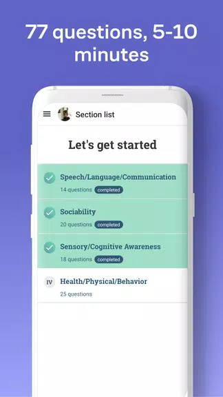 Autism Evaluation Checklist應用截圖第2張
