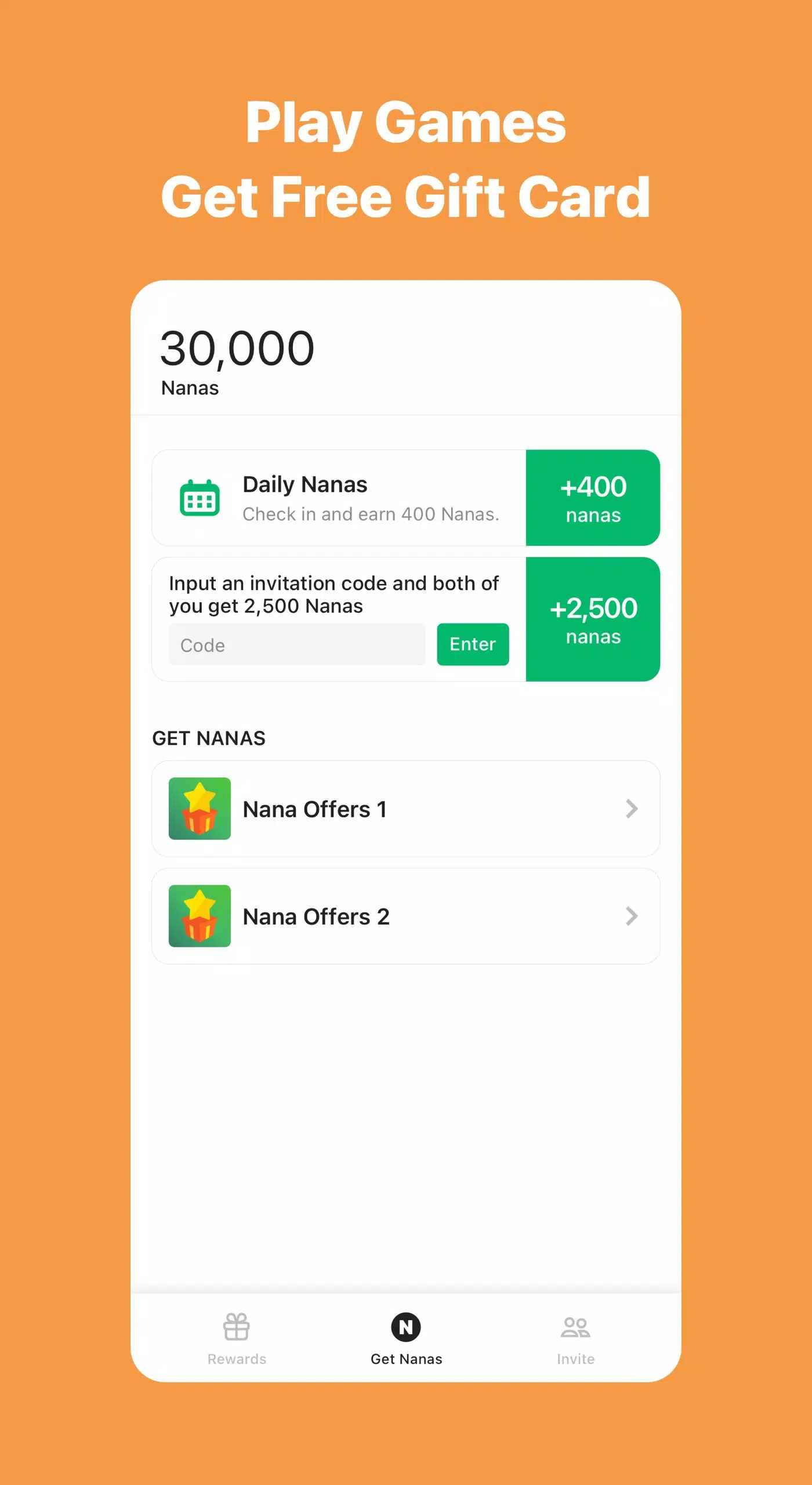 AppNana: Gift Cards Rewards應用截圖第3張