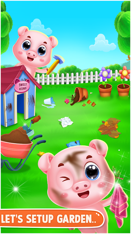 pinky pig daycare salon games Screenshot 3