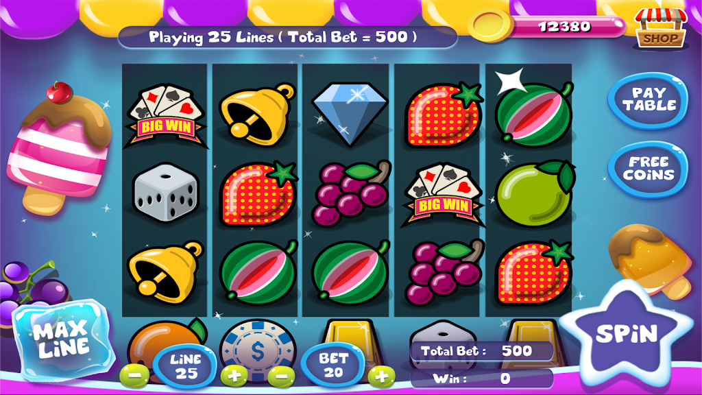 Slot Matchine IceCream - Vegas Casino Slot Games Captura de pantalla 1
