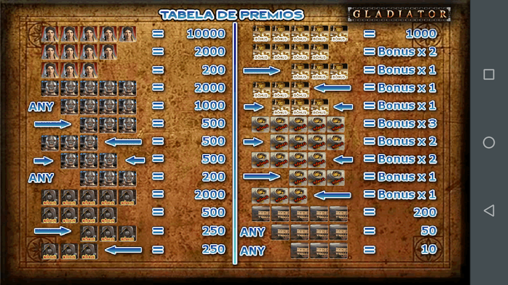 Gladiador Slot Caça Níquel スクリーンショット 3