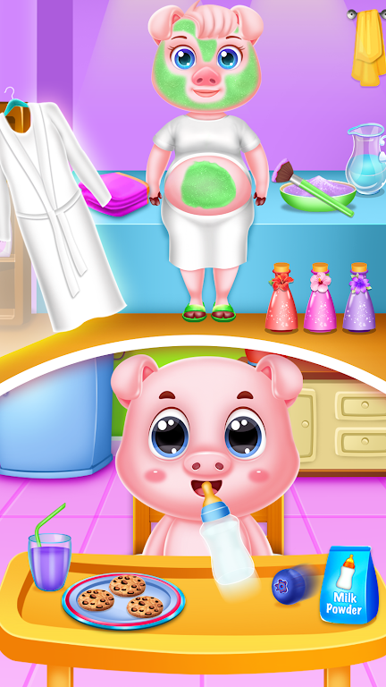 Pinky pig mom newborn 스크린샷 2