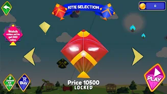 Pipa Layang Kite Flying Game Скриншот 2