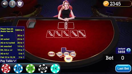 Texas Holdem Progressive Poker स्क्रीनशॉट 1