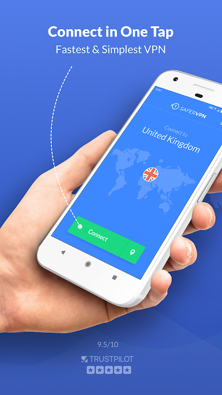 Free VPN Proxy & Hotspot WiFi security - SaferVPN Captura de tela 1