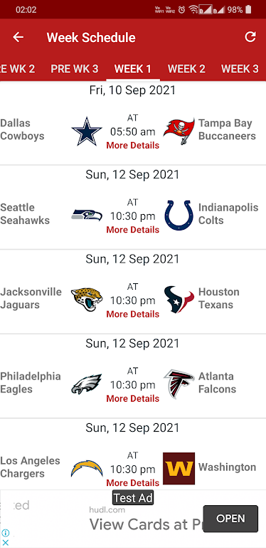 NFL 2024 Schedule Scores Screenshot 3