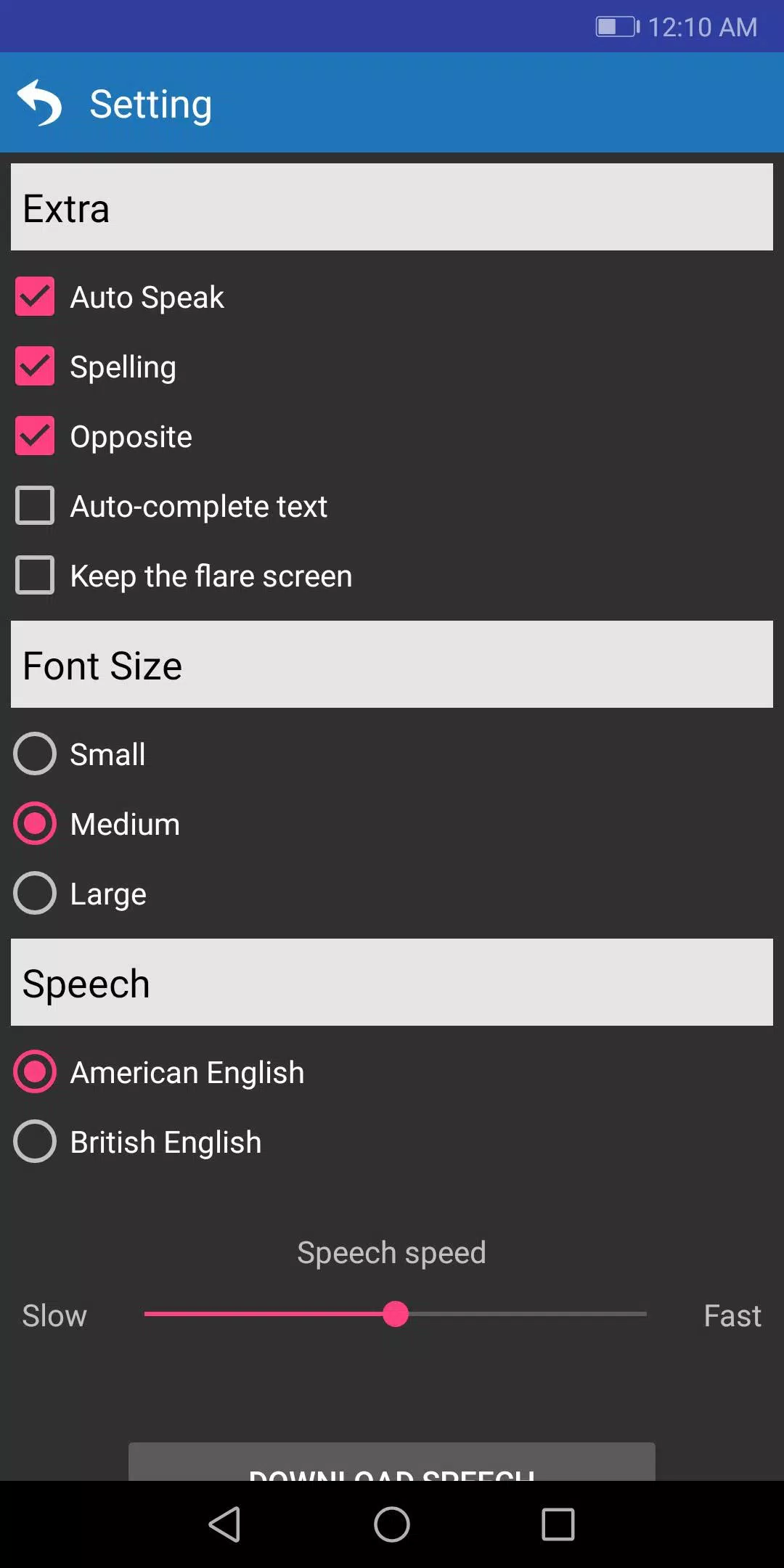 القاموس الذهبي ناطق (انجليزي) Screenshot 4