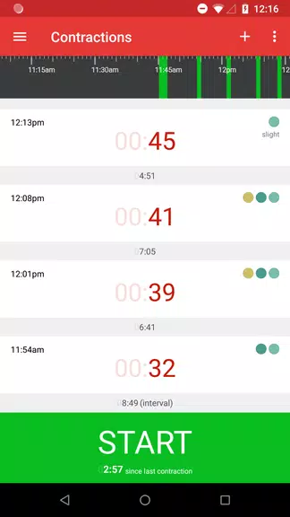 Contractions Timer for Labor スクリーンショット 1