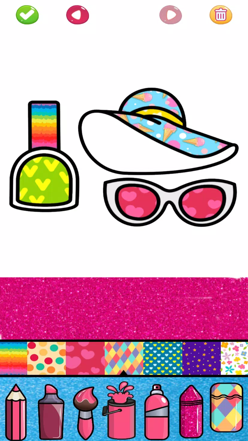 Beauty Glitter coloring game स्क्रीनशॉट 3