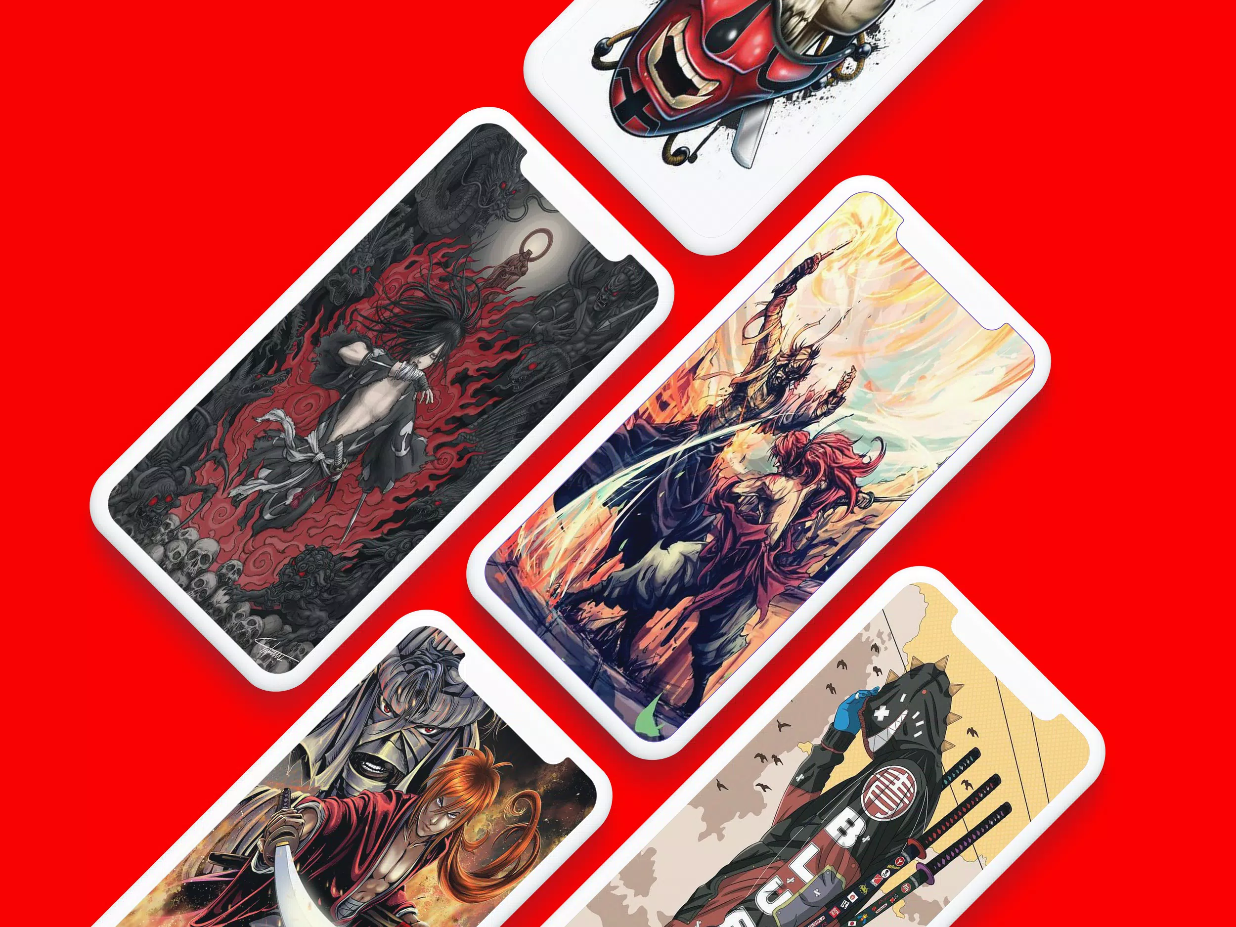 Samurai Art Wallpaper Скриншот 2